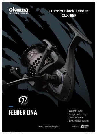 Okuma - Slip Vooraan Custom Black Feeder CLXF - Okuma 4 Okuma - Slip Vooraan Custom Black Feeder CLXF - Okuma - Afbeelding 2