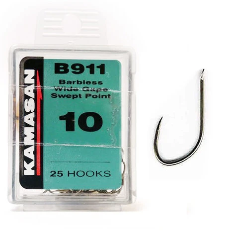 Kamasan - Haken Wide Gape Spade End Barbless - B911 - Elite 3 Kamasan - Haken Wide Gape Spade End Barbless - B911 - Elite