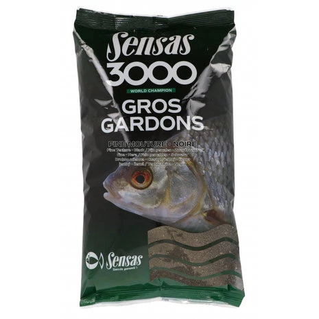 Sensas - Voeder 3000 Gros Gardons Fijn Gemalen Zwart - 1kg - Sensas 3 Sensas - Voeder 3000 Gros Gardons Fijn Gemalen Zwart - 1kg - Sensas