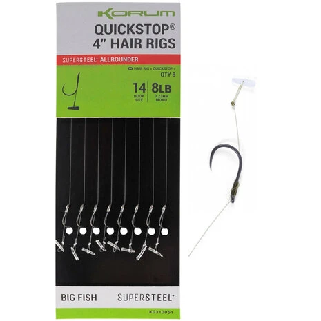 Korum - Big Fish Hair Rigs Quickstops Barbless - Korum 3 Korum - Big Fish Hair Rigs Quickstops Barbless - Korum